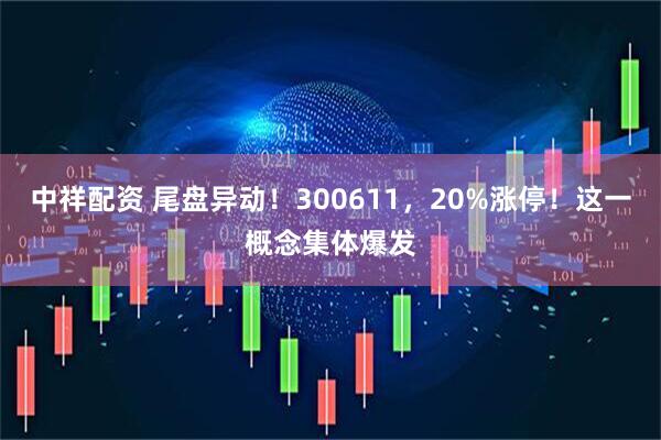 中祥配资 尾盘异动!300611,20%涨停!这一概念集体爆发